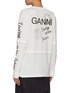 Back View - Click To Enlarge - GANNI - PRINT SLEEVES BASIC JERSEY LONG SLEEVES T-SHIRT