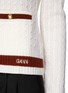  - GANNI - Contrast Stripe Cashmere Cable Knit Cardigan