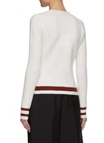ganni cable knit cardigan