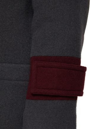  - BURBERRY - Contrast Stripe Long Wool Duffle Coat
