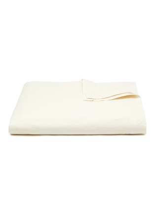 Main View - Click To Enlarge - TEKLA - Percale Organic Cotton Flat Sheet – Winter White