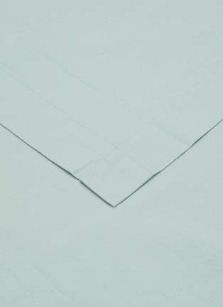 Detail View - Click To Enlarge - TEKLA - Percale Organic Cotton Flat Sheet – Subtle Mint
