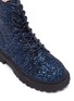 Detail View - Click To Enlarge - WINK - Bon Bon' Kids Lace Up Side Zipper Glitter Combat Boots