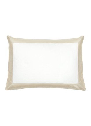 Main View - Click To Enlarge - FRETTE - BOLD PILLOWCASE — MILK/SAVAGE BEIGE