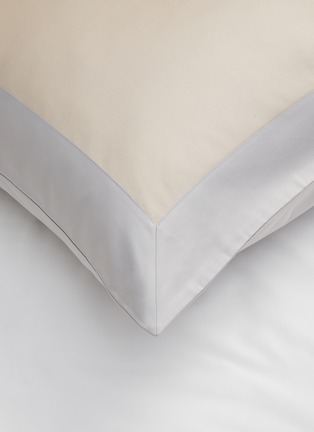 Detail View - Click To Enlarge - FRETTE - Rectangular Pillowcase — Savage Beige/Cliff Grey