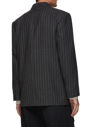 Back View - Click To Enlarge - FEAR OF GOD - Pinstriped Patch Pocket Double Breasted Blazer