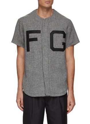 Main View - Click To Enlarge - FEAR OF GOD - FULL ZIP BASEBALL JERSEY TOP