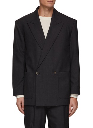 Main View - Click To Enlarge - FEAR OF GOD - Patch Pocket Double Breasted Blazer