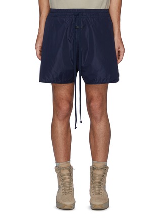 Main View - Click To Enlarge - FEAR OF GOD - Elongated Drawstring Waist Iridescent Twill Shorts