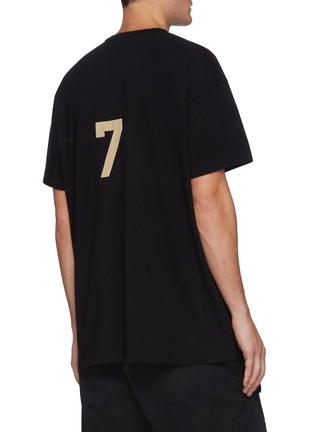 Back View - Click To Enlarge - FEAR OF GOD - Grays' Print Cotton Short Sleeved Henley