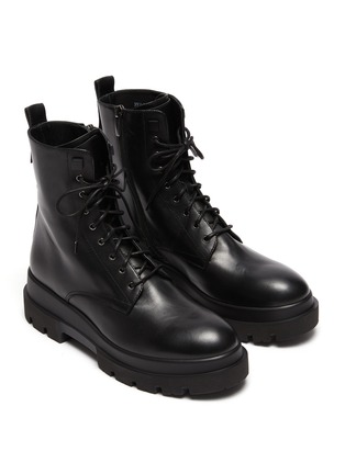 Detail View - Click To Enlarge - LA CANADIENNE - Brendan' Rubber Lug Sole Lace Up Leather Combat Boots