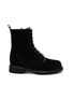 Main View - Click To Enlarge - LA CANADIENNE - Hinda' Lace Up Shearling Suede Combat Boots