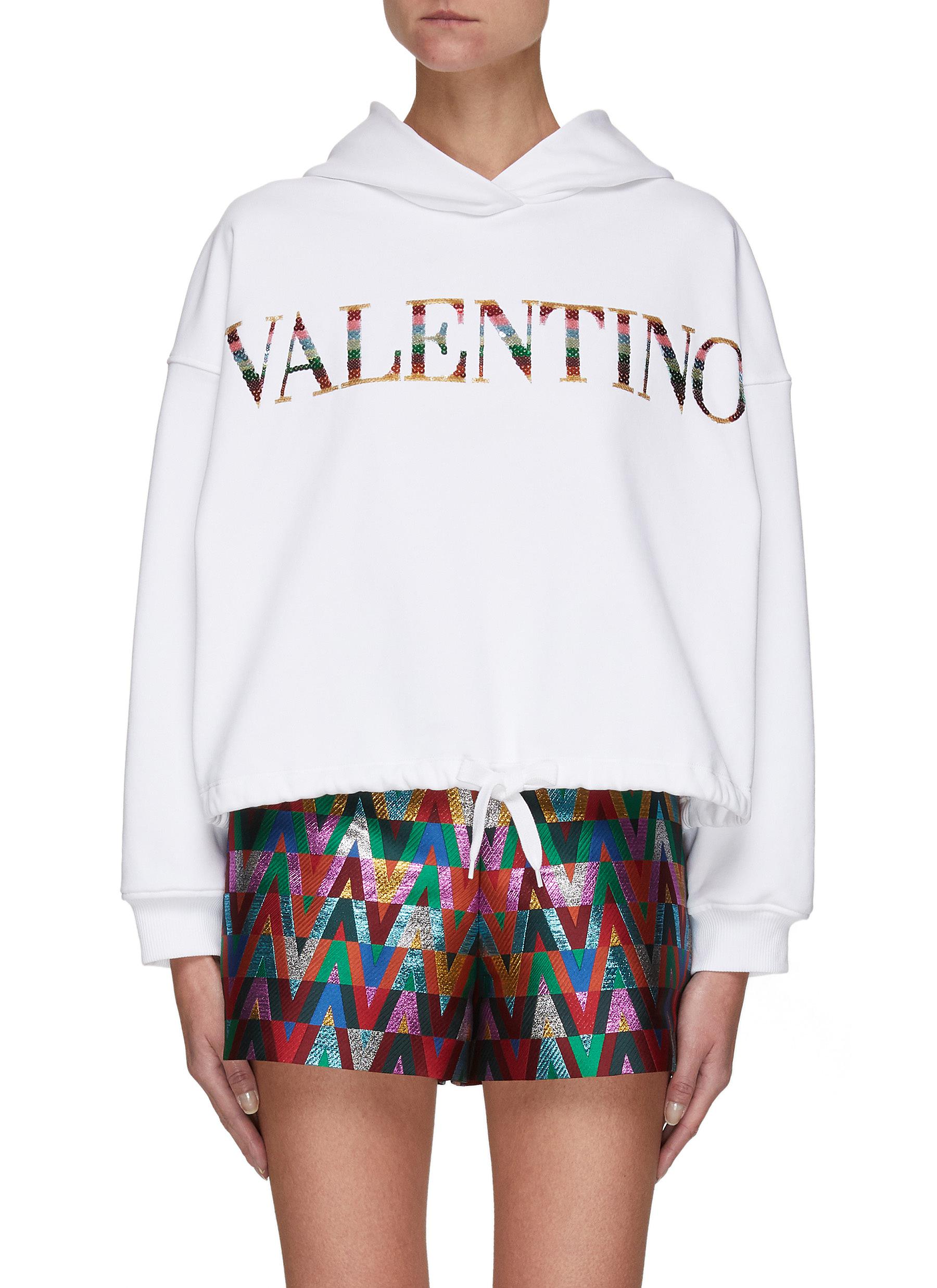 valentino rainbow hoodie