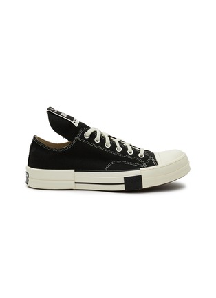 Main View - Click To Enlarge - RICK OWENS - DRKSTAR OX' Elongated Tongue Canvas Sneakers