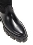 Detail View - Click To Enlarge - PRADA - Sharp Leather Nylon Boots