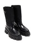 Figure View - Click To Enlarge - PRADA - Sharp Leather Nylon Boots