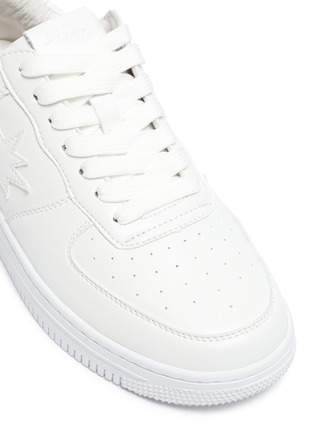 Detail View - Click To Enlarge - STARWALK - Triple White Leather Lace Up Sneakers