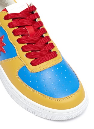Detail View - Click To Enlarge - STARWALK - Red And Blue Panelled Yellow Leather Sneakers