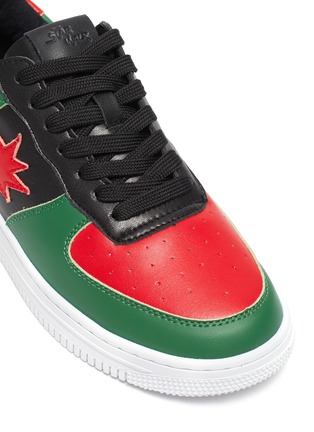 Detail View - Click To Enlarge - STARWALK - Forbidden City' Green And Red Leather Sneakers