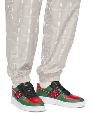 Figure View - Click To Enlarge - STARWALK - Forbidden City' Green And Red Leather Sneakers