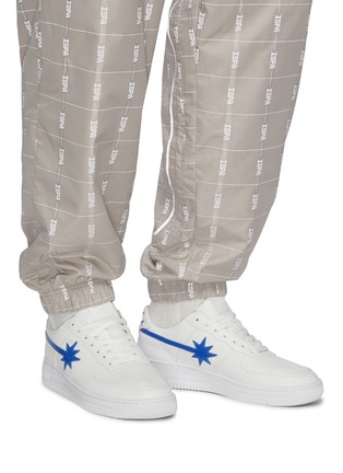 Figure View - Click To Enlarge - STARWALK - Blue Leather Lace Up Sneakers