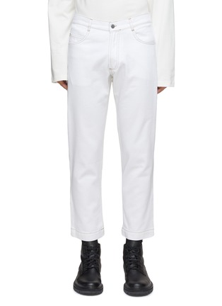Main View - Click To Enlarge - DANIEL W. FLETCHER - Contrasting Stitching Cropped Slim Jeans