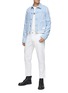 Figure View - Click To Enlarge - DANIEL W. FLETCHER - Contrasting Stitching Cropped Slim Jeans