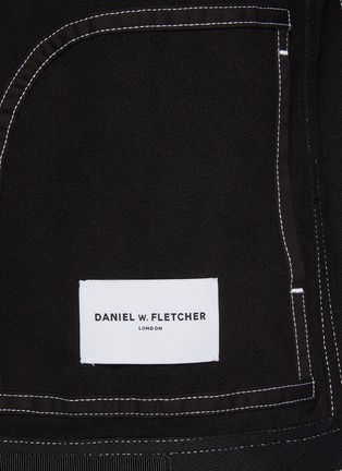  - DANIEL W. FLETCHER - Contrasting Stitching Buckled Strap Denim Jacket