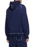Back View - Click To Enlarge - DANIEL W. FLETCHER - Contrasting Stitching Cotton Drawstring Hoodie