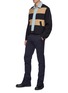 Figure View - Click To Enlarge - DANIEL W. FLETCHER - Panelled Striped Wool Blend Blouson Jacket