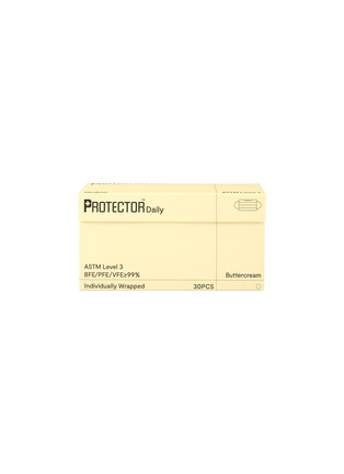 Detail View - Click To Enlarge - PROTECTOR DAILY - Small Protective Face Mask Pack Of 30 – Buttercream