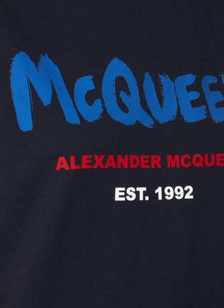 - ALEXANDER MCQUEEN - Graffiti Logo Print Cotton T-shirt