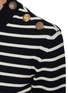  - ALEXANDER MCQUEEN - Button Detail Asymmetric Striped Sweater