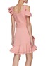 Back View - Click To Enlarge - ALEXANDER MCQUEEN - SLEEVELESS RUFFLE DETAIL MINI DRESS