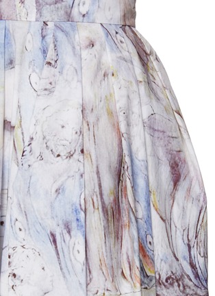  - ALEXANDER MCQUEEN - Watercolour Graphic Print Ruffled Midi Skirt