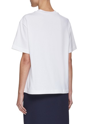 Back View - Click To Enlarge - ALEXANDER MCQUEEN - Button-Embellished Branded Cotton Jersey T-Shirt