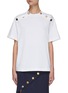 Main View - Click To Enlarge - ALEXANDER MCQUEEN - Button-Embellished Branded Cotton Jersey T-Shirt