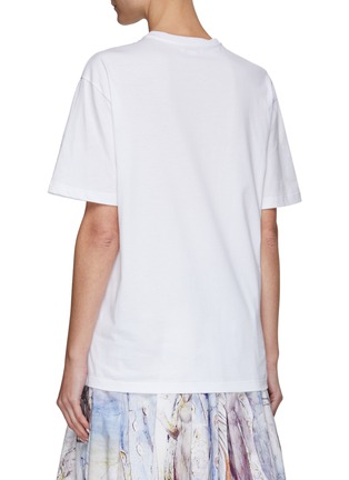 Back View - Click To Enlarge - ALEXANDER MCQUEEN - Logo Graphic Print Cotton T-shirt