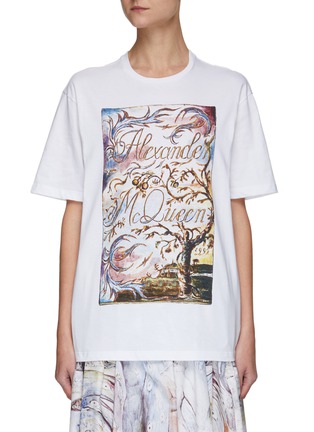 Main View - Click To Enlarge - ALEXANDER MCQUEEN - Logo Graphic Print Cotton T-shirt
