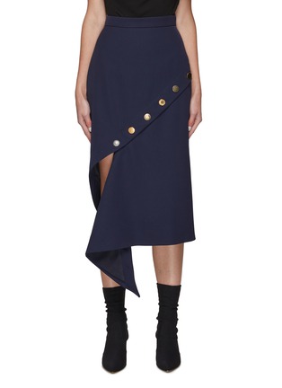 Main View - Click To Enlarge - ALEXANDER MCQUEEN - Button-Embellished Fluted Midi Skirt