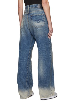 Back View - Click To Enlarge - R13 - Crossover Waistband Wide Leg Denim Jeans
