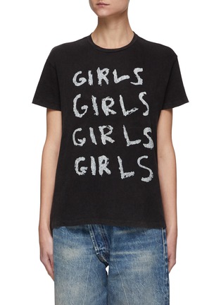 Main View - Click To Enlarge - R13 - ‘Girls Girls’ Graphic Print Cotton Blend T-Shirt