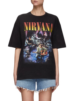 Main View - Click To Enlarge - R13 - ‘Nirvana Concert’ Graphic Print Cotton Jersey T-Shirt