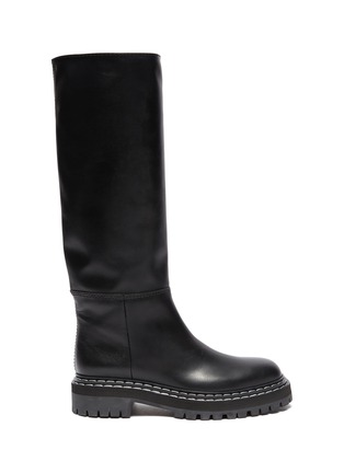 Main View - Click To Enlarge - PROENZA SCHOULER - Lug Sole Knee High Calf Leather Boots