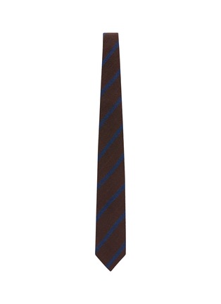 Figure View - Click To Enlarge - STEFANOBIGI MILANO - Wool Cuba Herrington Stripes Tie