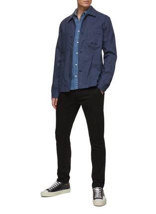 Figure View - Click To Enlarge - DENHAM - York Tailor' Unwashed Tappered Jeans