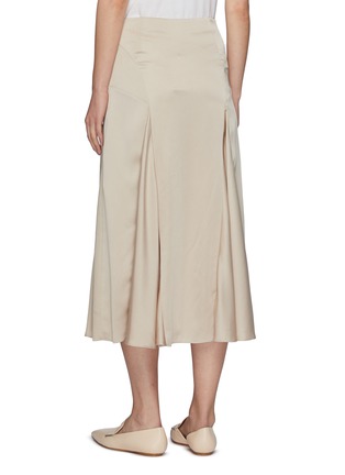 Back View - Click To Enlarge - VINCE - Paneled Godet Slip Satin Midi Skirt