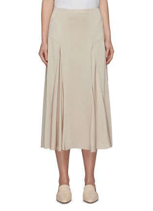 Main View - Click To Enlarge - VINCE - Paneled Godet Slip Satin Midi Skirt