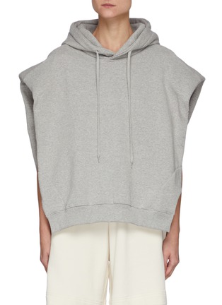 Main View - Click To Enlarge - THE FRANKIE SHOP - Alex' Sleeveless Statement Shoulder Hoodie