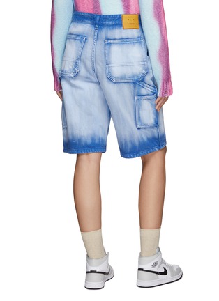 Back View - Click To Enlarge - ACNE STUDIOS - Patch accent wash denim shorts